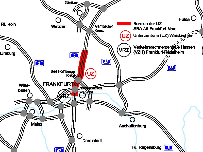 Übersicht SBA A5 Frankfurt-Nord